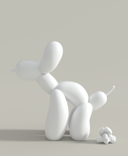 Limited Edition | Matte White Popcorn Dog Figurine