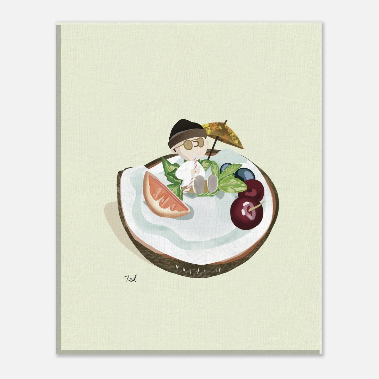 'Coconut Holiday' 20x25 cm / 8x10″ Canva - Slim2