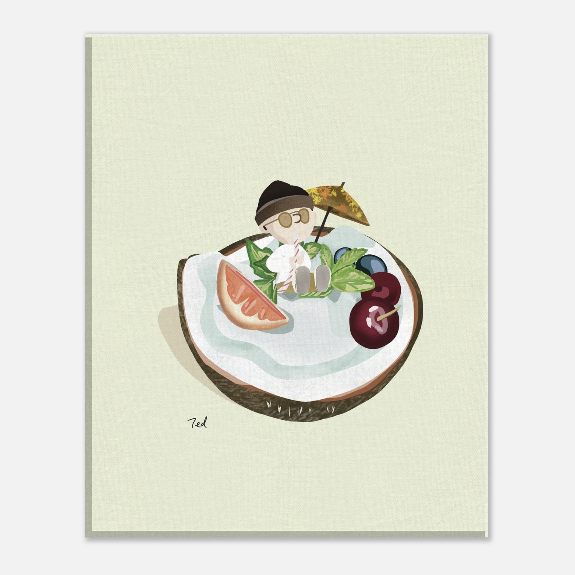 'Coconut Holiday' 20x25 cm / 8x10″ Canva - Slim2