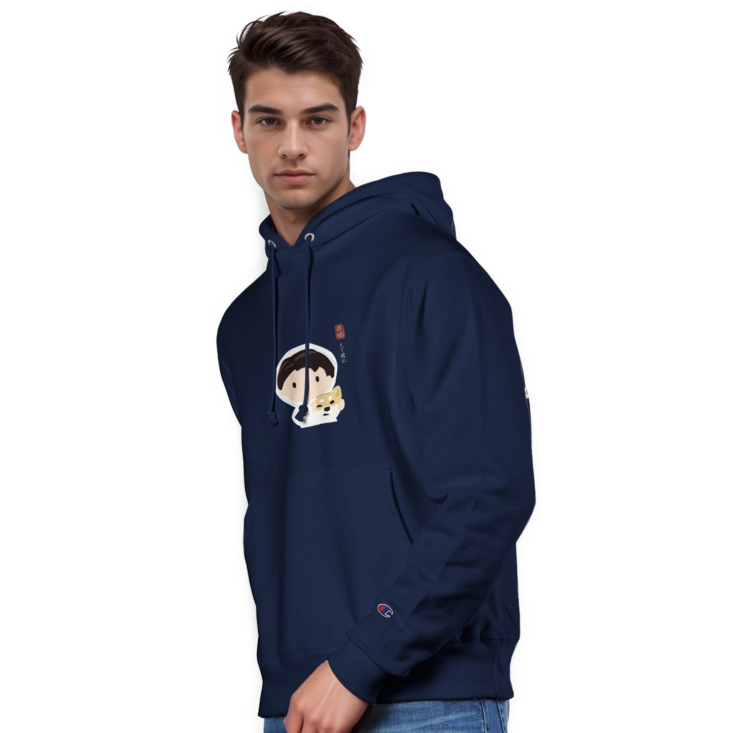 'Woody & Me' Champion x TedDecor Navy Unisex Pullover Hoodie